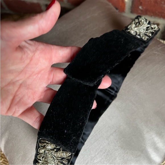 Black and Gold Embroidered Belt